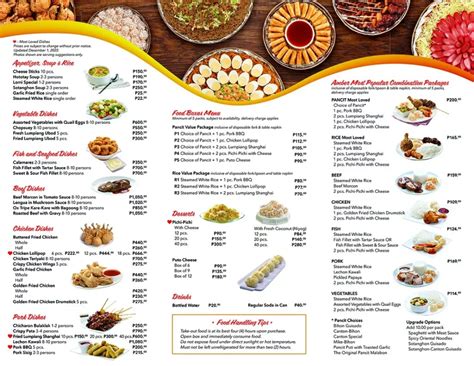 ambers menu 2024 price list